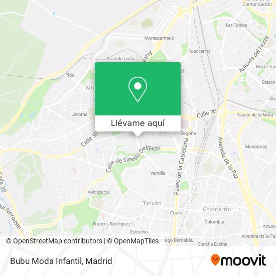 Mapa Bubu Moda Infantil