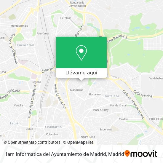 Mapa Iam Informatica del Ayuntamiento de Madrid