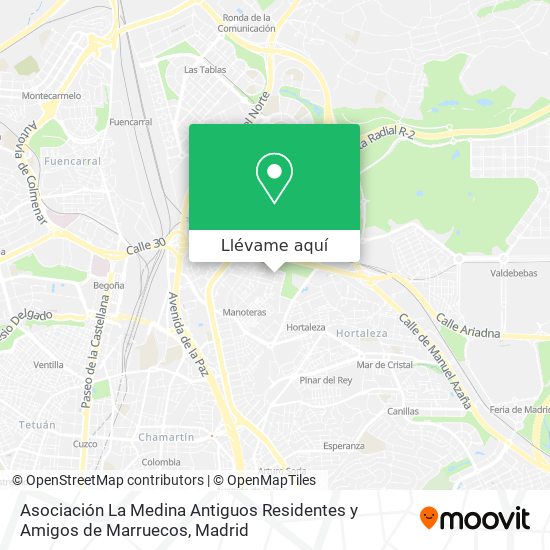 Mapa Asociación La Medina Antiguos Residentes y Amigos de Marruecos