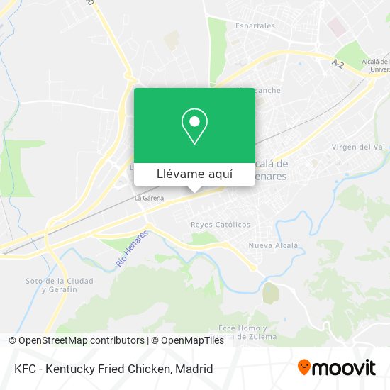 Mapa KFC - Kentucky Fried Chicken