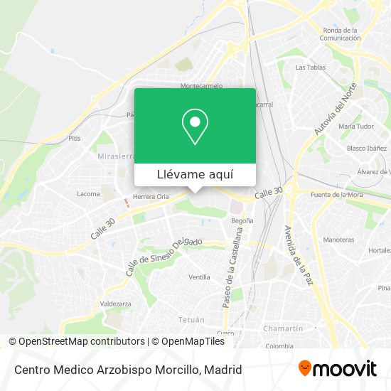Mapa Centro Medico Arzobispo Morcillo