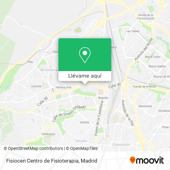 Mapa Fisiocen Centro de Fisioterapia