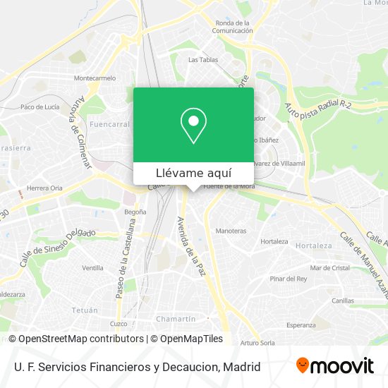 Mapa U. F. Servicios Financieros y Decaucion