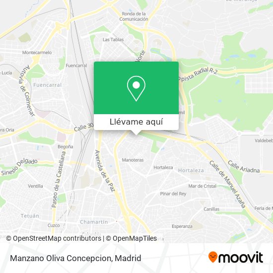 Mapa Manzano Oliva Concepcion