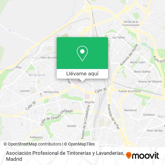 Mapa Asociación Profesional de Tintorerías y Lavanderías