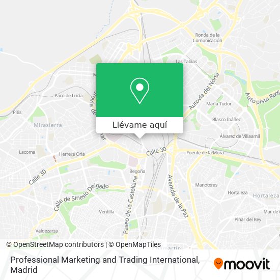 Mapa Professional Marketing and Trading International