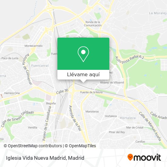 Mapa Iglesia Vida Nueva Madrid