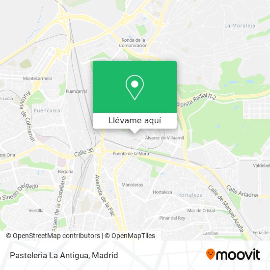 Mapa Pasteleria La Antigua