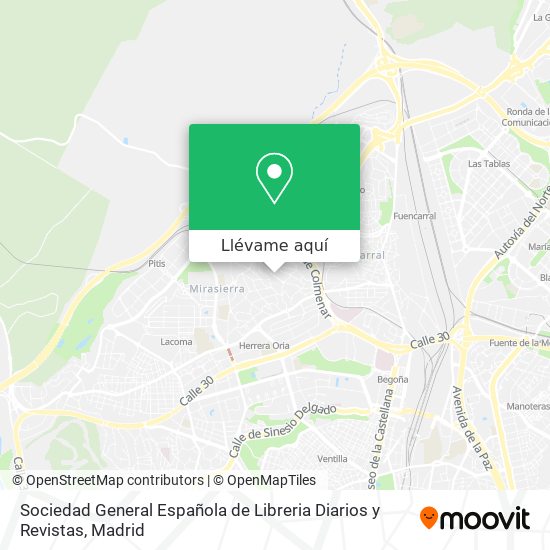 Mapa Sociedad General Española de Libreria Diarios y Revistas