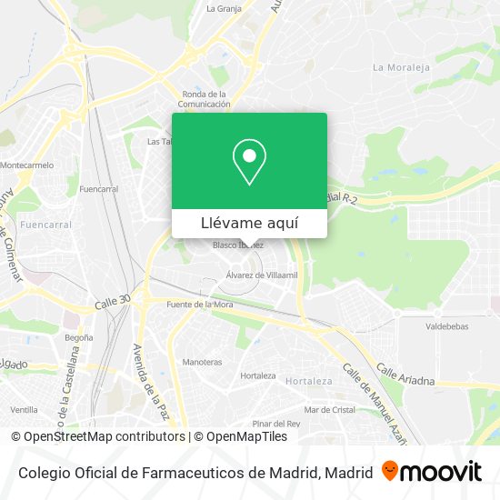 Mapa Colegio Oficial de Farmaceuticos de Madrid