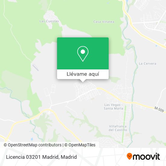 Mapa Licencia 03201 Madrid