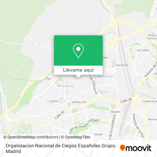 Mapa Organizacion Nacional de Ciegos Españoles Grupo