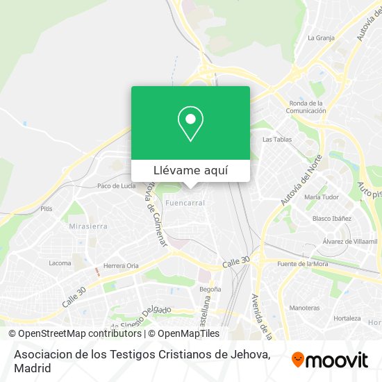 Mapa Asociacion de los Testigos Cristianos de Jehova