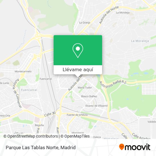 Mapa Parque Las Tablas Norte