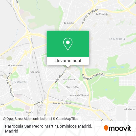 Mapa Parroquia San Pedro Martir Dominicos Madrid