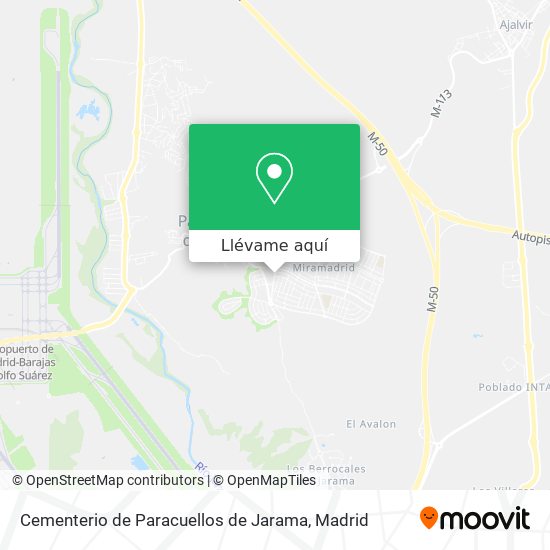Mapa Cementerio de Paracuellos de Jarama