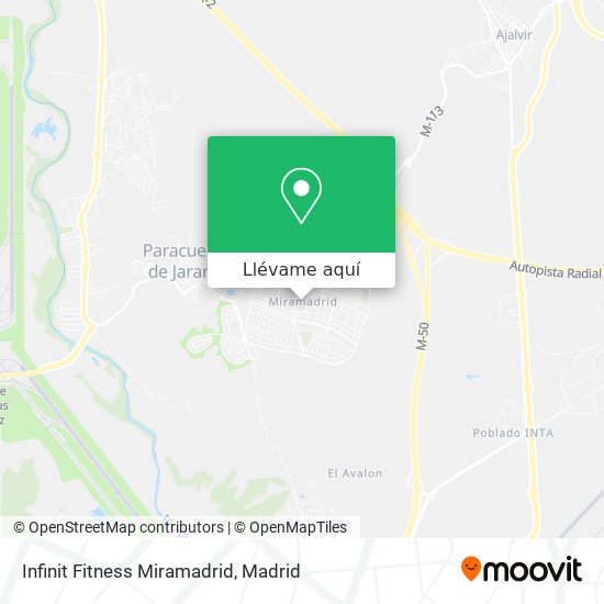 Mapa Infinit Fitness Miramadrid