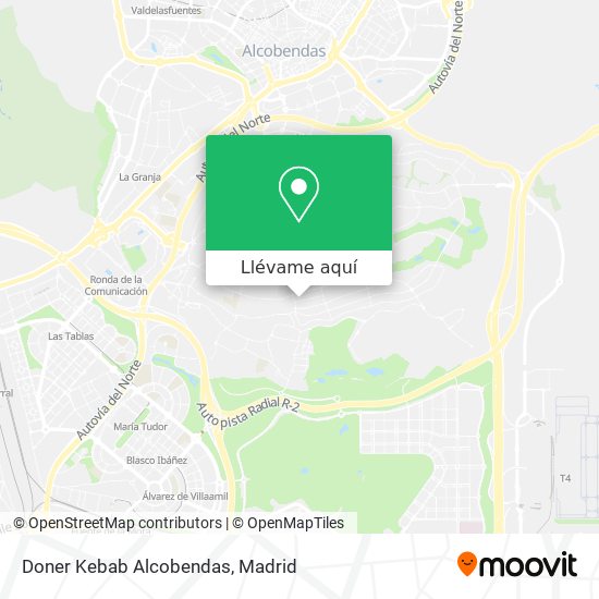 Mapa Doner Kebab Alcobendas