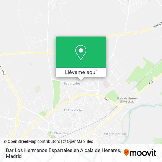 Mapa Bar Los Hermanos Espartales en Alcala de Henares