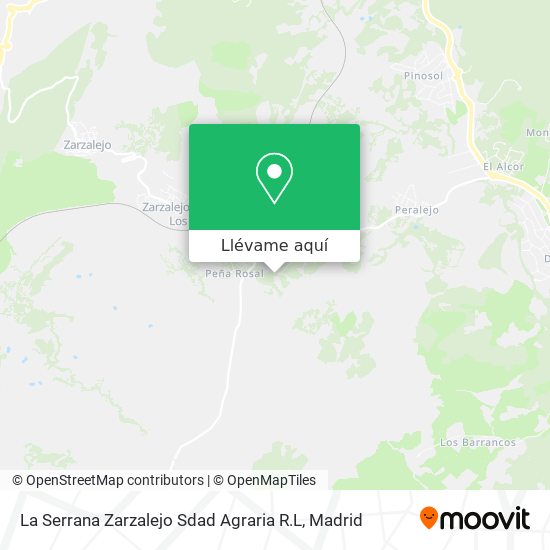 Mapa La Serrana Zarzalejo Sdad Agraria R.L