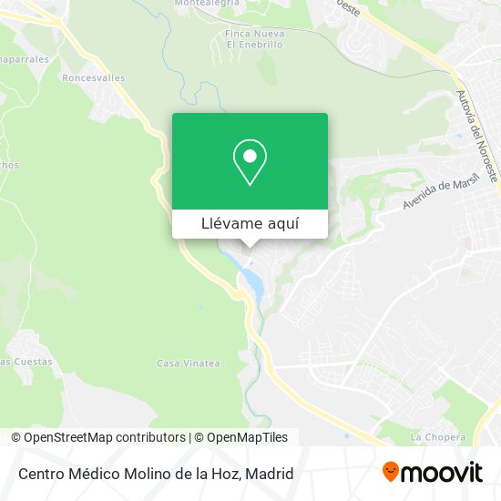 Mapa Centro Médico Molino de la Hoz