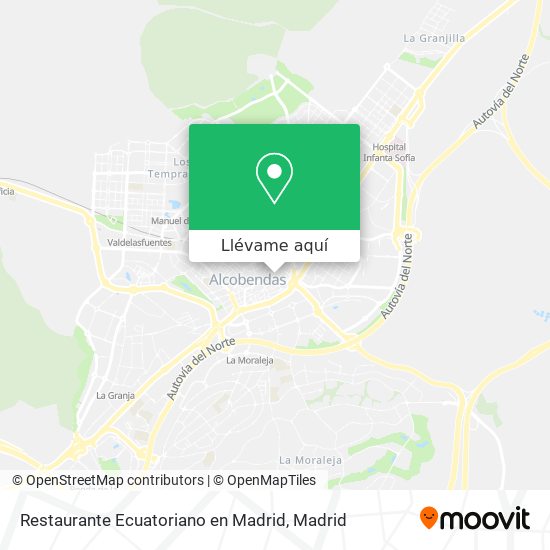 Mapa Restaurante Ecuatoriano en Madrid