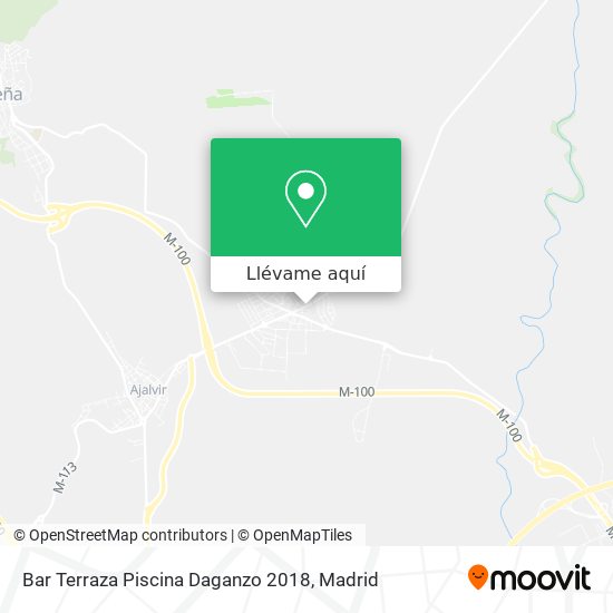 Mapa Bar Terraza Piscina Daganzo 2018