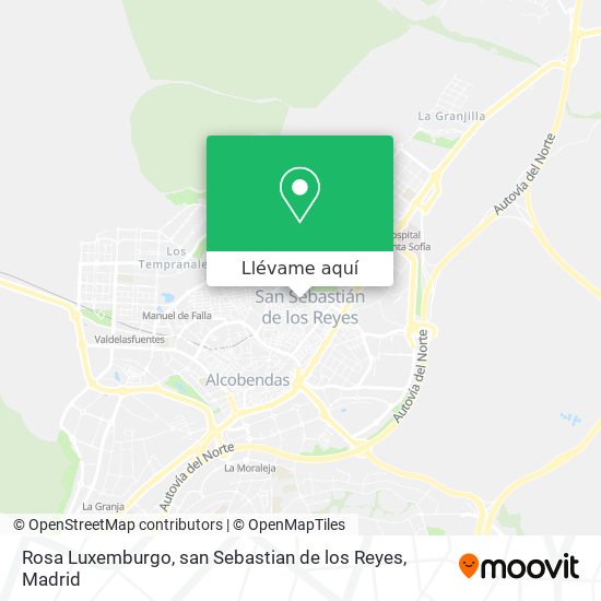 Mapa Rosa Luxemburgo, san Sebastian de los Reyes