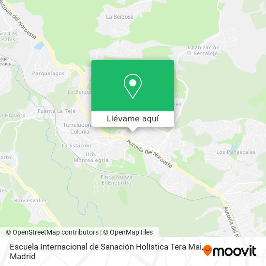 Mapa Escuela Internacional de Sanación Holística Tera Mai