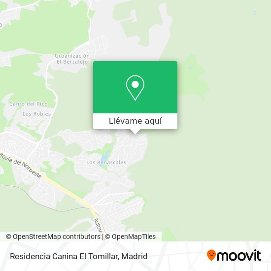 Mapa Residencia Canina El Tomillar