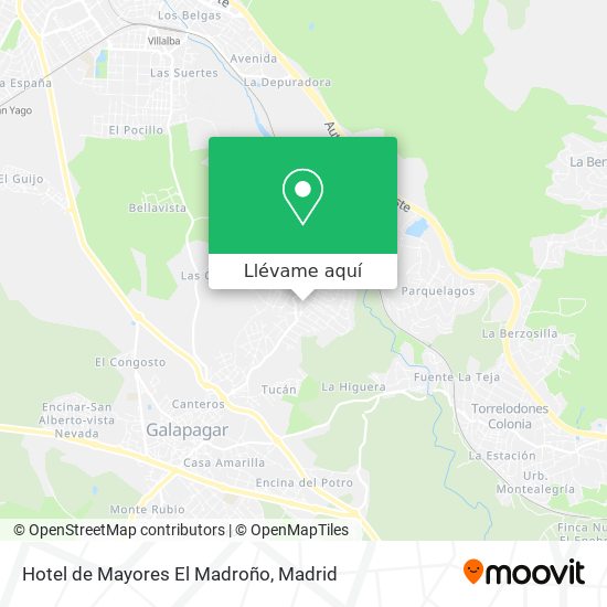Mapa Hotel de Mayores El Madroño
