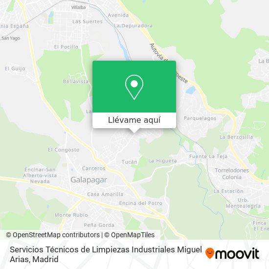 Mapa Servicios Técnicos de Limpiezas Industriales Miguel Arias