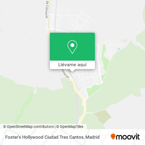 Mapa Foster's Hollywood Ciudad Tres Cantos