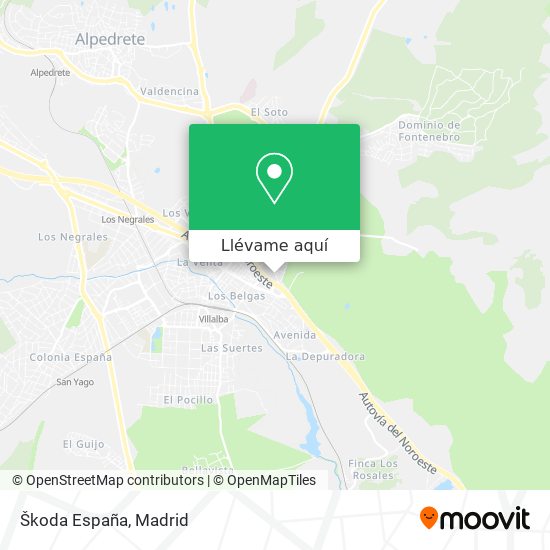 Mapa Škoda España