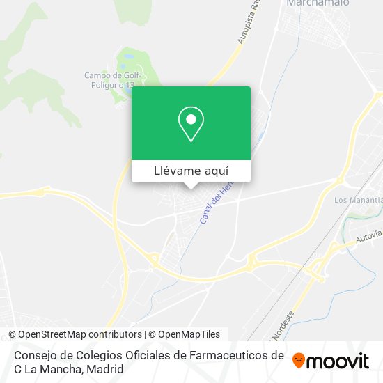 Mapa Consejo de Colegios Oficiales de Farmaceuticos de C La Mancha