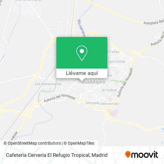 Mapa Cafeteria Cerveria El Refugio Tropical