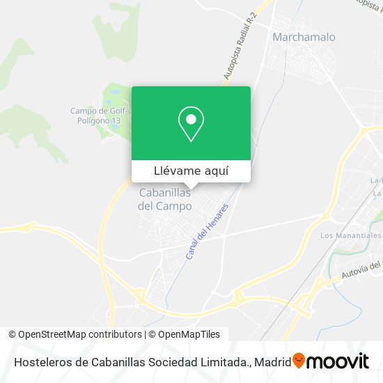 Mapa Hosteleros de Cabanillas Sociedad Limitada.