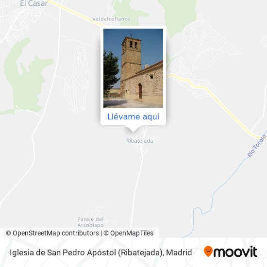 Mapa Iglesia de San Pedro Apóstol (Ribatejada)