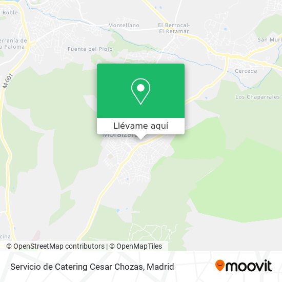 Mapa Servicio de Catering Cesar Chozas