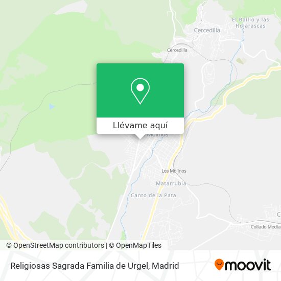 Mapa Religiosas Sagrada Familia de Urgel