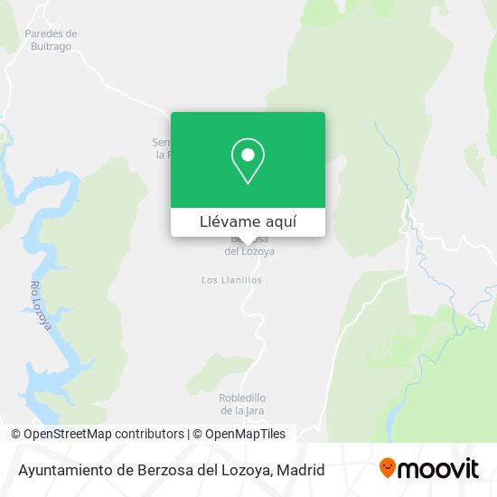 Mapa Ayuntamiento de Berzosa del Lozoya