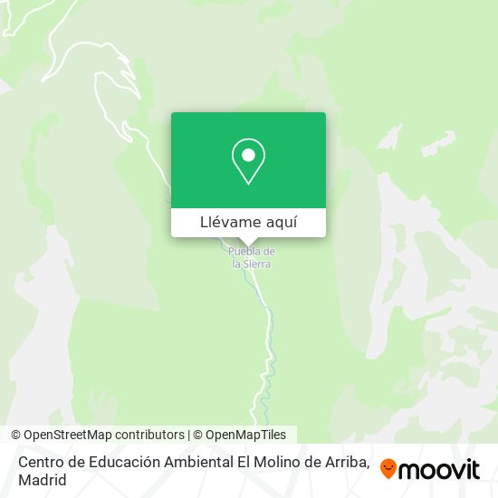 Mapa Centro de Educación Ambiental El Molino de Arriba