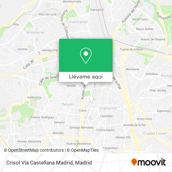 Mapa Crisol Vía Castellana Madrid