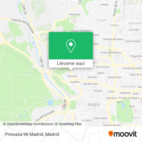 Mapa Princesa 96 Madrid