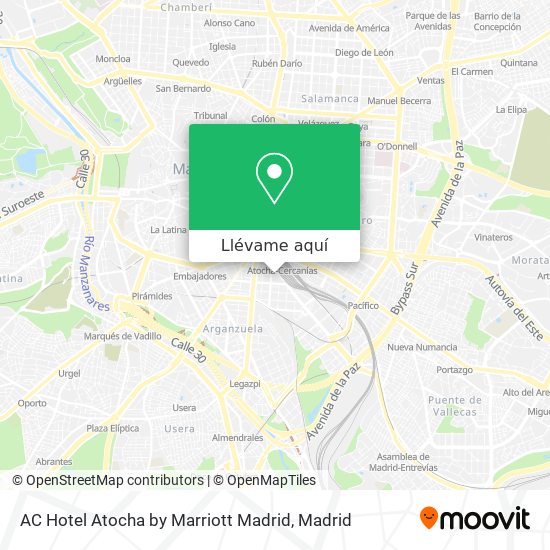 Mapa AC Hotel Atocha by Marriott Madrid