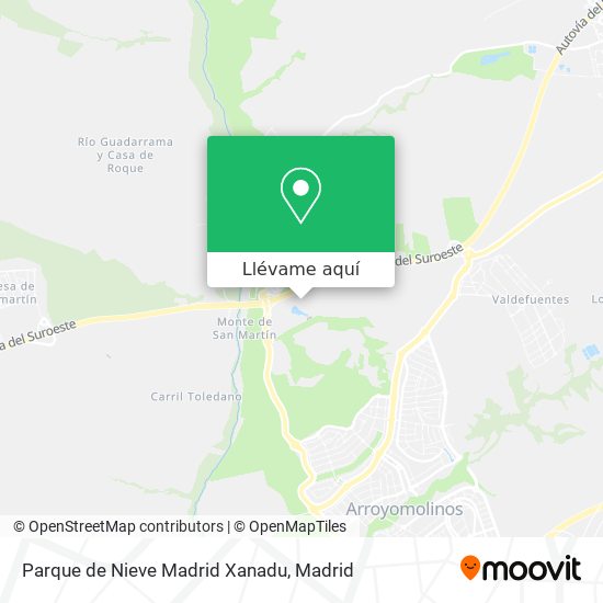 Mapa Parque de Nieve Madrid Xanadu