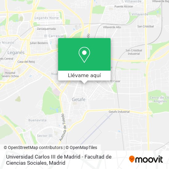 Mapa Universidad Carlos III de Madrid - Facultad de Ciencias Sociales