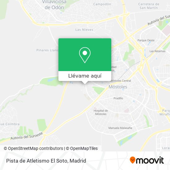 Mapa Pista de Atletismo El Soto