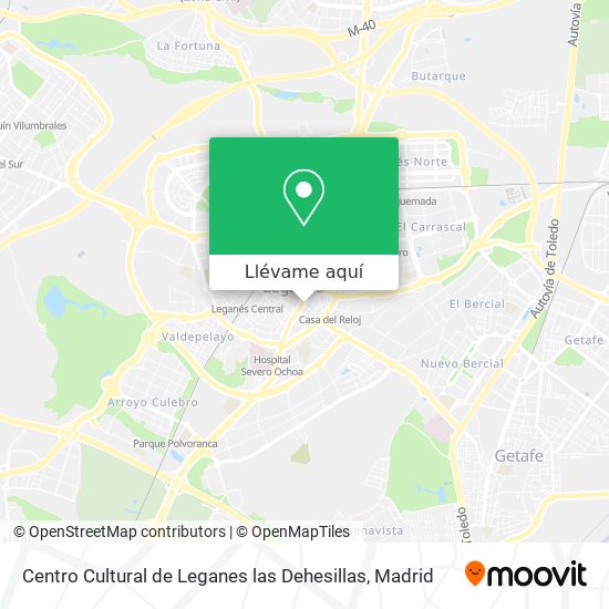 Mapa Centro Cultural de Leganes las Dehesillas