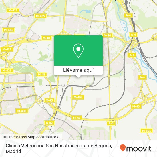 Mapa Clinica Veterinaria San Nuestraseñora de Begoña